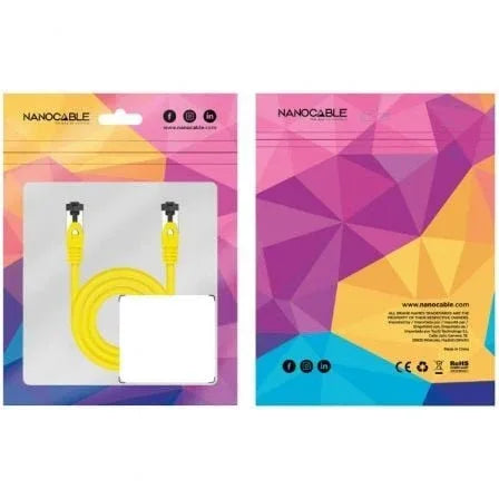 Cable de Red RJ45 SSTP Nanocable 10.20.2001-Y Cat.8.1/ 1m/ Amarillo - PixelPlaza