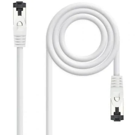 Cable de Red RJ45 SSTP Nanocable 10.20.2002-W Cat.8.1/ 2m/ Blanco - PixelPlaza