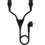 Cable Alimentación Nanocable 10.22.0100-L300/ Schuko Macho - 2 x C13 Hembra/ 3m/ Negro - PixelPlaza