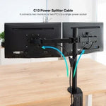 Cable Alimentación Nanocable 10.22.0100-L300/ Schuko Macho - 2 x C13 Hembra/ 3m/ Negro - PixelPlaza