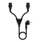Cable Alimentación Nanocable 10.22.0100/ Schuko Macho - 2 x C13 Hembra/ 1.8m/ Negro - PixelPlaza