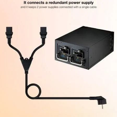 Cable Alimentación Nanocable 10.22.0100/ Schuko Macho - 2 x C13 Hembra/ 1.8m/ Negro - PixelPlaza