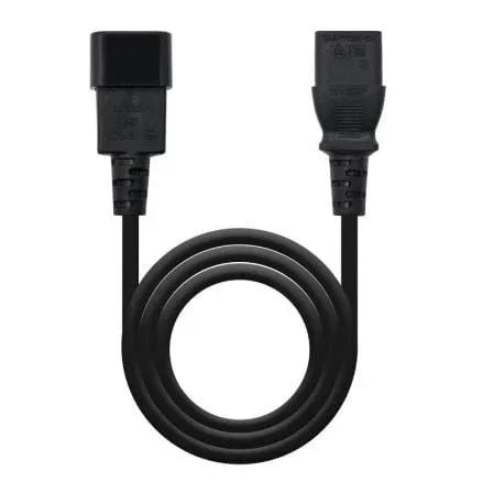 Cable Alargador de Alimentación Nanocable 10.22.0203/ IEC C13 Hembra - IEC C14 Macho/ 3m/ Negro - PixelPlaza