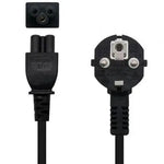 Cable Alimentación Trébol Nanocable 10.22.0302-L200/ Schuko Macho - C5 Hembra/ 2m/ Negro - PixelPlaza