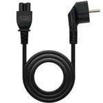 Cable Alimentación Trébol Nanocable 10.22.0302-L200/ Schuko Macho - C5 Hembra/ 2m/ Negro - PixelPlaza
