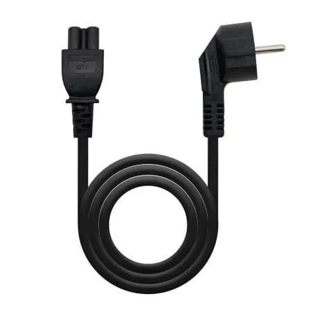 Cable Alimentación Trébol Nanocable 10.22.0302/ Schuko Macho - C5 Hembra/ 1.5m/ Negro - PixelPlaza