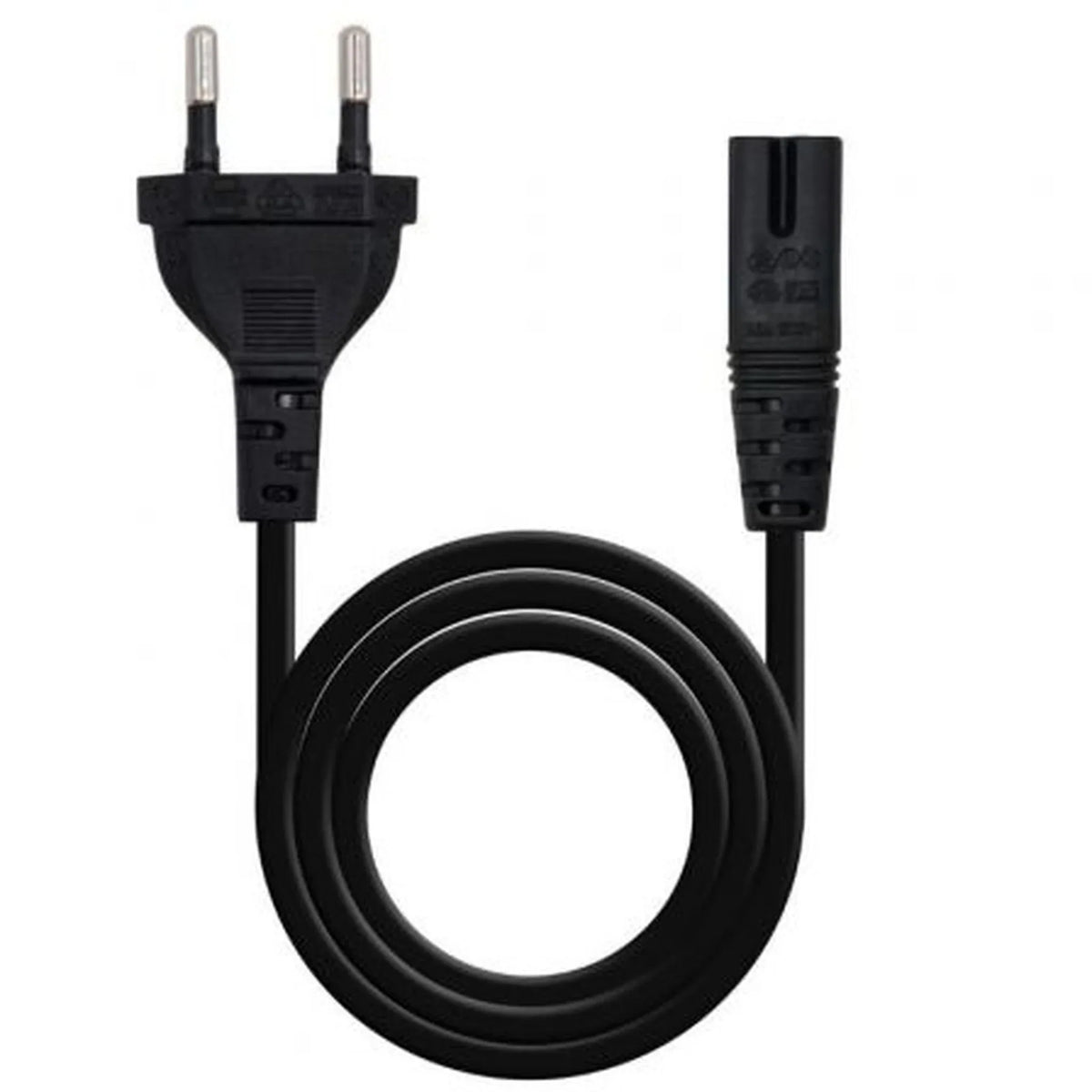 Cable Alimentación Forma 8 Nanocable 10.22.0402-L300/ CEE7/16 Macho - C7 Hembra/ 3m/ Negro - PixelPlaza