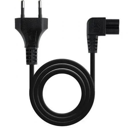 Cable Alimentación Acodado Nanocable 10.22.0503/ CEE7/16 Macho - C7 Hembra/ 3m/ Negro - PixelPlaza