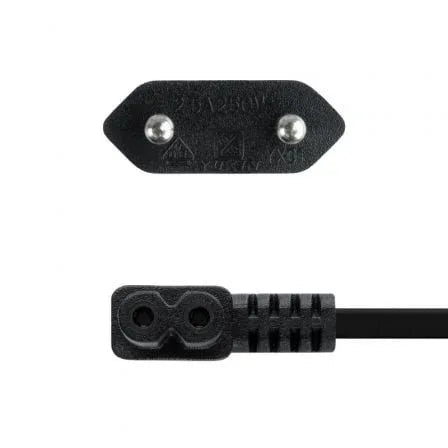 Cable Alimentación Acodado Nanocable 10.22.0503/ CEE7/16 Macho - C7 Hembra/ 3m/ Negro - PixelPlaza
