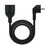 Cable Alargador de Corriente Nanocable 10.22.0603-BK/ Schuko Hembra - Schuko Macho/ 3m/ Negro - PixelPlaza