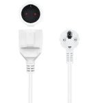 Cable Alargador de Corriente Nanocable 10.22.0603-W/ Schuko Hembra - Schuko Macho/ 3m/ Blanco - PixelPlaza