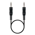 Cable Estéreo Nanocable 10.24.0100/ Jack 3.5 Macho - Jack 3.5 Macho/ 30cm/ Negro - PixelPlaza