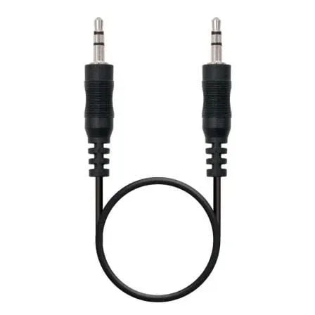 Cable Estéreo Nanocable 10.24.0100/ Jack 3.5 Macho - Jack 3.5 Macho/ 30cm/ Negro - PixelPlaza