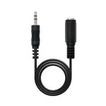 Cable Estéreo Nanocable 10.24.0205/ Jack 3.5 Macho - Jack 3.5 Hembra/ 5m/ Negro - PixelPlaza
