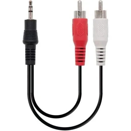 Cable Estéreo Nanocable 10.24.0310/ Jack 3.5 Macho - 2x RCA Macho/ 10m/ Negro - PixelPlaza