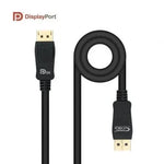 Cable DisplayPort 1.4 8K Nanocable 10.15.2501-L150/ DisplayPort Macho - DisplayPort Macho/ 1.5m/ Certificado/ Negro - PixelPlaza