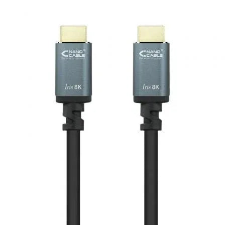 Cable HDMI 2.1 8K Nanocable 10.15.8002/ HDMI Macho - HDMI Macho/ 2m/ Negro - PixelPlaza