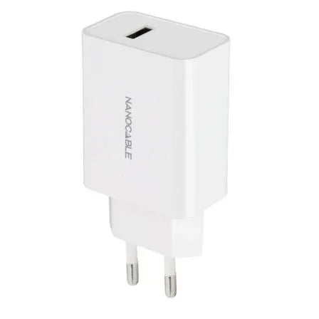 Cargador de Pared Nanocable 10.10.2003/ 1xUSB/ 10W/ Blanco - PixelPlaza