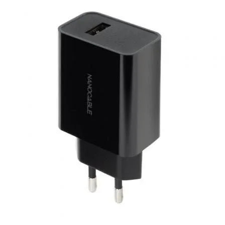 Cargador de Pared Nanocable 10.10.2004/ 1xUSB/ 10W/ Negro - PixelPlaza