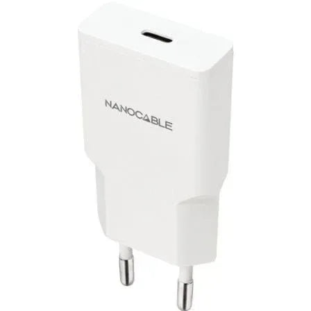 Cargador de Pared Nanocable 10.10.2021/ 1xUSB Tipo-C/ 20W/ Blanco - PixelPlaza