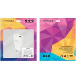 Cargador de Pared Nanocable 10.10.2022/ 1xUSB Tipo-C/ 1xUSB/ 20W/ Blanco - PixelPlaza