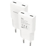 Cargador de Pared Nanocable 10.10.2023/ 2xUSB Tipo-C/ 20W/ Blanco - PixelPlaza