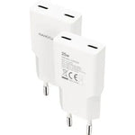 Cargador de Pared Nanocable 10.10.2026/ 2xUSB Tipo-C/ 25W/ Blanco - PixelPlaza