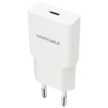 Cargador de Pared Nanocable 10.10.2027/ 1xUSB Tipo-C/ 30W/ Blanco - PixelPlaza