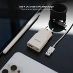 Cargador de Pared Nanocable 10.10.2028/ 1xUSB Tipo-C/ 1xUSB Macho/ 30W/ Blanco - PixelPlaza