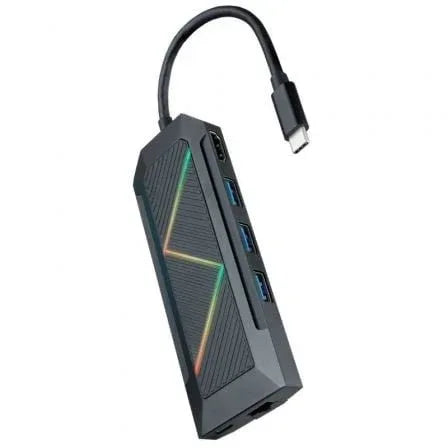 Docking USB Tipo-C Nanocable 10.16.0801/ 3xUSB/ 1xUSB Tipo-C PD/ 1xHDMI/ 1xRJ45/ 1xLector Tarjetas SD TF - PixelPlaza