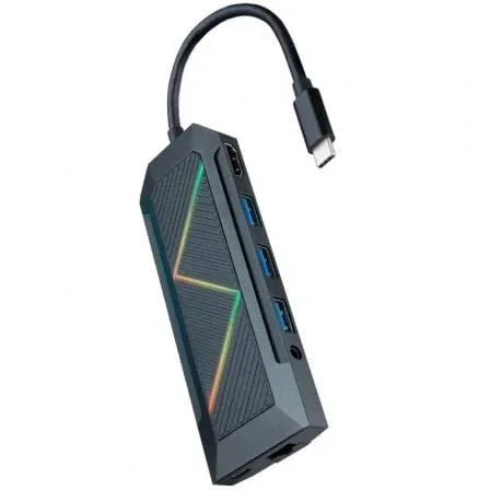 Docking USB Tipo-C Nanocable 10.16.0901/ 3xUSB/ 1xUSB Tipo-C PD/ 1xHDMI/ 1xRJ45/ 1xLector Tarjetas SD TF/ Audio - PixelPlaza