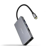 Docking Tipo-C Nanocable 10.16.1009/ 3xUSB/ 2xHDMI 4K/ 1xRJ45/ 1xLector tarjetas/ 1xUSB Tipo-C PD/ Gris - PixelPlaza