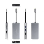 Docking Tipo-C Nanocable 10.16.1009/ 3xUSB/ 2xHDMI 4K/ 1xRJ45/ 1xLector tarjetas/ 1xUSB Tipo-C PD/ Gris - PixelPlaza