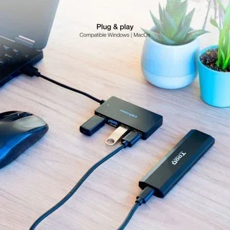 Hub USB 3.0 Nanocable 10.16.4403/ 4xUSB - PixelPlaza