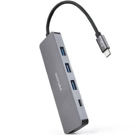 Hub USB Tipo-C Nanocable 10.16.4409/ 3xUSB/ 1xUSB Tipo-C/ Gris - PixelPlaza