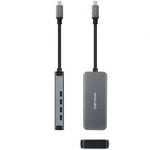 Hub USB Tipo-C Nanocable 10.16.4504/ 4xUSB Tipo-C/ Gris - PixelPlaza