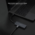 Hub USB Tipo-C Nanocable 10.16.4504/ 4xUSB Tipo-C/ Gris - PixelPlaza