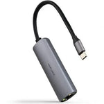 Hub USB Tipo-C 3.1 Nanocable 10.16.4603/ 1xUSB Tipo-C PD/ 1xRJ45/ Gris - PixelPlaza