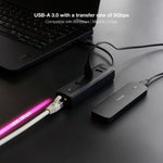 Hub USB 3.0 Nanocable 10.16.4604/ 3xUSB/ 1xRJ45/ Negro