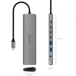 Docking Tipo-C Nanocable 10.16.4608/ 2xUSB/ 3xUSB Tipo-C/ 1xHDMI 4K/ 1xJack 3.5/ 1xUSB Tipo-C PD/ Gris - PixelPlaza