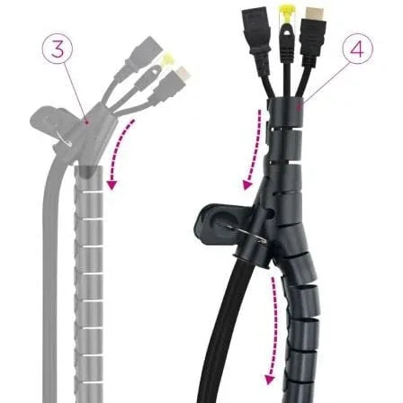 Organizador de Cables en Espiral Nanocable 10.36.0003-BK/ 3m - PixelPlaza