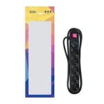 Regleta con Interruptor Nanocable 10.37.0006-BK/ 6 Tomas de Corriente/ Cable 1.4m/ Negro - PixelPlaza