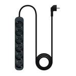 Regleta Nanocable 10.37.0006-NS-BK/ 6 Tomas de Corriente/ Cable 1.4m/ Negra - PixelPlaza
