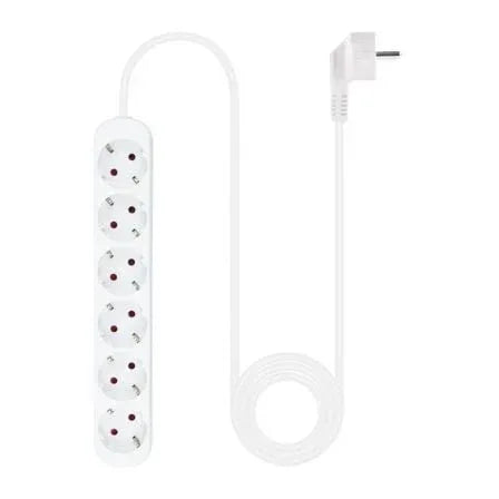 Regleta Nanocable 10.37.0006-NS/ 6 Tomas de Corriente/ Cable 1.4m/ Blanca - PixelPlaza