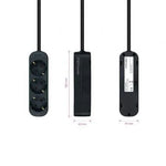 Regleta Nanocable 10.38.0003-NS-BK/ 3 Tomas de Corriente/ Cable 1.4m/ Negra - PixelPlaza