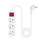 Regleta con Interruptor Nanocable 10.38.0003/ 3 Tomas de Corriente/ Cable 1.4m/ Blanca - PixelPlaza