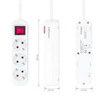 Regleta con Interruptor Nanocable 10.38.0003/ 3 Tomas de Corriente/ Cable 1.4m/ Blanca - PixelPlaza