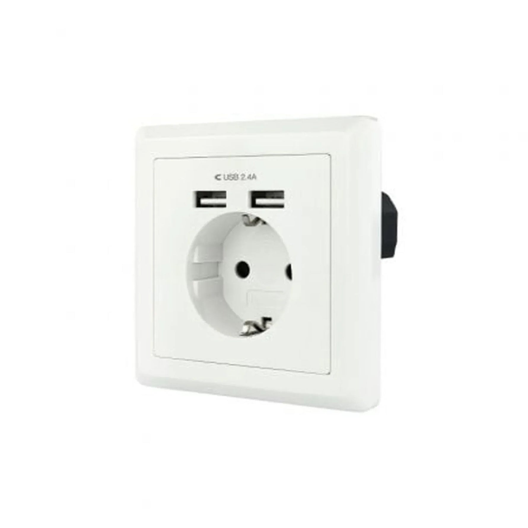Roseta de Pared Nanocable 10.35.0010/ 1 Schuko/ 2 USB - PixelPlaza