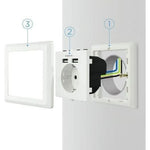 Roseta de Pared Nanocable 10.35.0010/ 1 Schuko/ 2 USB - PixelPlaza