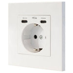 Roseta de Pared Nanocable 10 35 0012/ 1 Schuko/ 2 USB